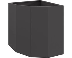 Hoek Plantbak | Bloembak | hoekbak Zwart 45 x 45 x 50 cm Staal