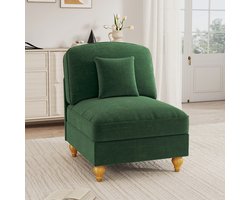 Hoekbank - 78x83,5x93 cm - Groen - Chenille - Zachte Zit - Met Chaise Longue