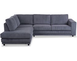 hoekbank Alexander-Ribstof links antraciet