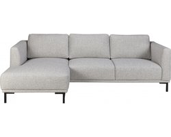 Hoekbank Andelst - Stof - Grijs - 242x82x152 cm (BxHxD) - Chaise Longue Links