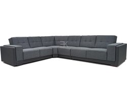 Hoekbank Arte - 5 zits - Grijs/zwart