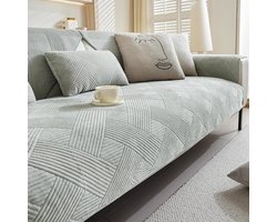 Hoekbank bankovertrek met antislip, universeel geschikt, wasbaar - L-vorm - Grijs - Bankdeken - 1/2/3/4-zits - Woonkamer - Hond en kat - 70 x 70 cm