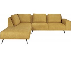 Hoekbank Berlicum - Stof - Geel/Oker - 275 x 84 x 228 cm (BxHxD)