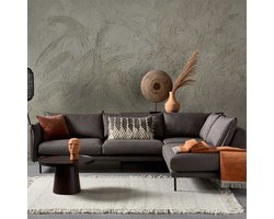 Hoekbank Boudi rechts - grijs - Emob - Hoekbank - Grijs - Textiel