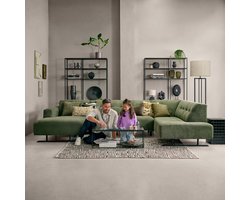 Hoekbank Chester - Stof - Wit - 342x82x202 cm (BxHxD)