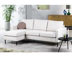 Hoekbank Cynthia stof Valente - Naturel | BY-OLAF