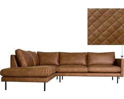 Hoekbank - Daisy - links - leer Colorado cognac 03