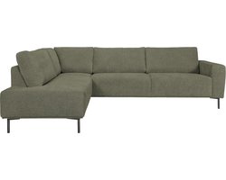 Hoekbank Deventer - Stof - Groen - 275x86x205 cm (BxHxD)