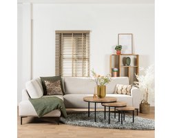 Hoekbank Deventer - Stof - Naturel - 275x86x205 cm (BxHxD)