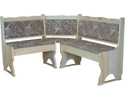 Hoekbank Grenen - Zitbank Hout - Keuken Zithoek - Handgemaakt Robuust - 100 x 200 cm - Blume Licht