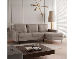 Hoekbank Hanneke - Suède Look - 3 zits - Bol.com - Beddenbriljant