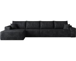 Hoekbank Hoekmodel 175 cm Stof Appartement Antiek Zwart