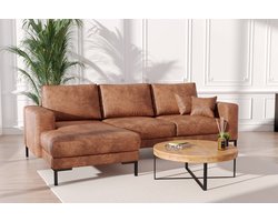 Hoekbank hoeksalon Silvia Links vintage bruin