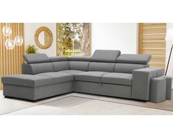 Hoekbank Holmes links - leuningen verstelbaar - donkergrijs