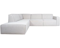 Hoekbank Kick - Links - Bouclé Design Loungebank in Scandinavische / Hotel Chique Stijl