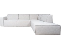 Hoekbank Kick - Rechts - Bouclé Design Loungebank in Scandinavische / Hotel Chique Stijl