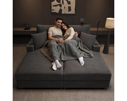 Hoekbank L-vorm Luga – Teddy Stof (Sven) – 268x169 cm – Links – wit – Bellavero