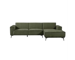 Hoekbank Leeds 2,5 zits chaise longue rechts - Stof City 355 Bottle Green
