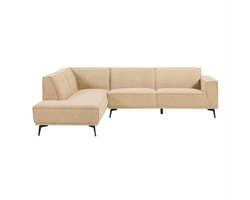 Hoekbank Leeds 2,5 zits ottoman Links - Stof City 120 Beige