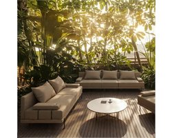 Hoekbank Loungeset XXL 300 x 220 cm – Luxe Tuinmeubel Set met Siberisch Grenen Frame, Waterafstotende Sunset-Stof, HR Schuim Kussens & Modulaire Opstelling – Weerbestendige Terras en Balkon Lounge – Urbanhome