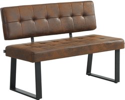 Hoekbank met Rugleuning - Zitbank Eettafel - Gezellig Tafelen - Ruimtebesparend Ontwerp - 120 cm - Bruin