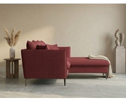 Hoekbank met Slaapfunctie 258x167 cm - 258x167 cm - Goud - cm – Luxe Velvet Bank - Medahomestore