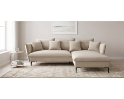 Hoekbank met Slaapfunctie 258x167 cm - 258x167 cm - Goud - Medahomestore