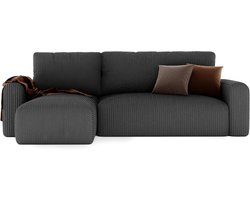 Hoekbank met Slaapfunctie en Bedlade – Gestoffeerde Hoekbank voor Woonkamers