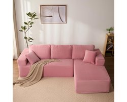 Hoekbank met slaapfunctie Medahomestore Verona - Verona – Modulaire L-vormige corduroy - Medahomestore