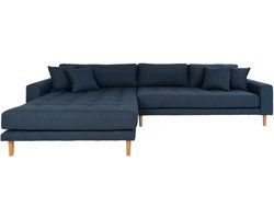 Hoekbank Milo Lounge Sofa Links Donker Blauw