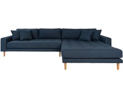 Hoekbank Milo Lounge Sofa Rechts Donker Blauw
