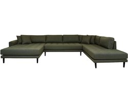 Hoekbank Milo U-Sofa met Open Linkse Hoek Olijf Groen