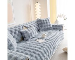 Hoekbank overtrek, antislip bankbeschermer 1/2/3/4-zits, L-vorm, wasbare bankdeken - woonkamer - lichtgrijs - 70 x 180cm.