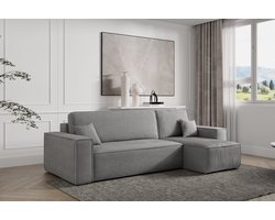 Hoekbank Ribstof Frenkie - Slaapbank met opbergruimte - Bol.com - Beddenbriljant