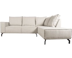 Hoekbank Ron Boucle Natural 01 - Rechts - Luxe Loungebank in Scandinavische / Hotel Chique Stijl