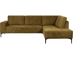 Hoekbank Stegen - Stof - Bruin - 265 x 83 x 212 cm (BxHxD)