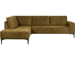 Hoekbank Stegen - Stof - Bruin - 265 x 83 x 212 cm (BxHxD)