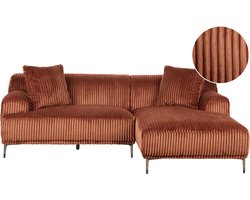 Hoekbank STENUM Corduroy Bruin Linkerzijde
