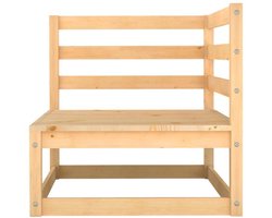 Hoekbank Tuin – Loungeset Buiten – Tuinbank – Terrasbank – Buitenmeubels – Variant Brun – Duurzaam Massief Vurenhout – Weerbestendig Ontwerp