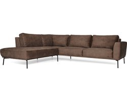 Hoekbank - Tulp - links - leer Colorado bruin 04