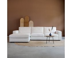 Hoekbank Uno naturel loungebank 300cm polyester bankstel links