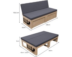 Hoekbank van Buffelleer 285 x 175 cm – 5-Zits Luxe Leren Hoekbank met Chaise Longue Links, Ivoorkleur Design Bank met Houten Poten en Sierkussens – Caipi – Bellavero