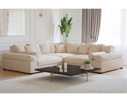 hoekbank xl big sofa fatguy- corduroy rib beige- hoekbanken en hoeksalon bij zetelsenbedden - American Bigsofa