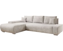 Hoekbank / Zitbank / Slaapbank Iseo - L-Vorm - 260 x 180 x 81 cm - Beige - Incl. Kussens