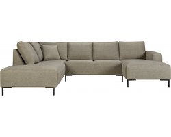 Hoekbank Zwolle - Stof - Groen - 304x88x222 cm (BxHxD)