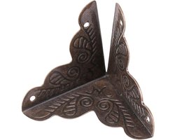Hoekbeschermers - Decoratie in vintage stijl - Set van 12 - Inclusief schroeven - Bronzen kleur