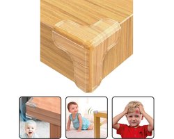 Hoekbeschermers - Set van 12 Transparante Siliconen Beschermers - Veiligheid voor Baby's en Kinderen - Eenvoudige Installatie voor Tafels, Kasten en Bedden