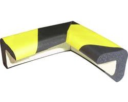 Hoekbescherming van NBR-schuim 75 x 75 mm – Zwart/Geel – Schokabsorberend Bescherming van muur- en paalhoeken, rekken, machines, metalen kasten Geschikt voor magazijnen, werkplaatsen, parkeerplaatsen en industriële ruimtes