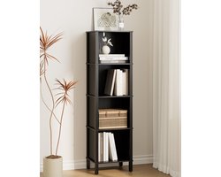 Hoekboekenkast Boekenkast Hoek Rek - Ruimtebesparend Opbergrek met 5 Planken - 36x28x128 cm - Moderne Hoekplank Voor Woonkamer Slaapkamer Kantoor - Multifunctioneel Opslagrek - Minimalistisch Design
