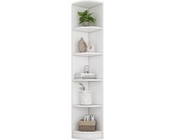 Hoekboekenplanken - legplanken - opbergrekken - MDF - vijflaagse rekken - hoog draagvermogen - wit